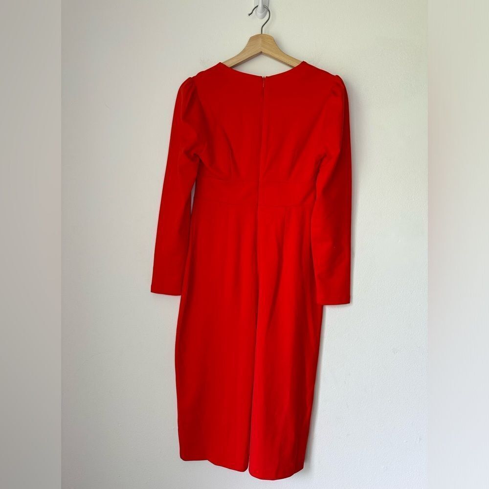 Boden Column Jersey Midi Tea Dress Size 2P NWT Long Sleeve V-Neck Classic - Picture 5 of 5